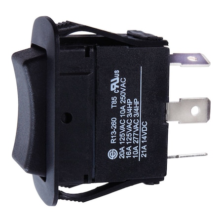 Jandorf Jandorf 20 amps Single Pole Rocker Automotive/Marine Switch Black 1 pk 61101